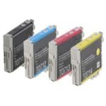 Inkwell EPSON Pack 4 Cartouche T0711-T0712-T0713-T0714 Couleurs: Noir-Cyan-Rouge-Jaune -715