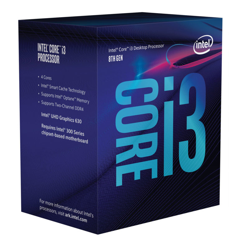 Intel Core i3-8100 (3.6 GHz) QUAD-CORE 4-THREADS SOCKET 1151