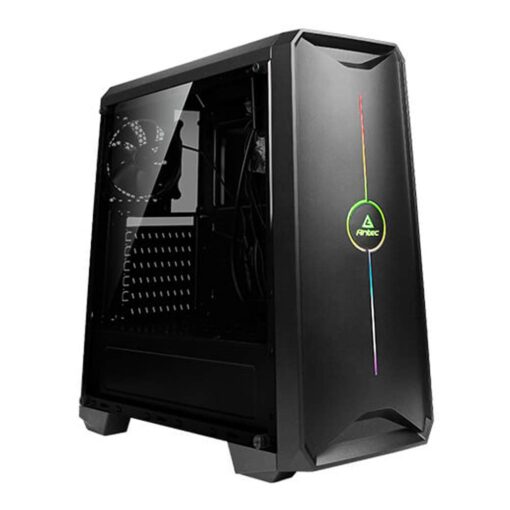 Antec NX200 Mid-Tower ATX Computer Cabinet/Gaming Case | 3 USB Ports | Integrated RGB Lighting | Micro SD Card Reader with 1 x 120mm Fan