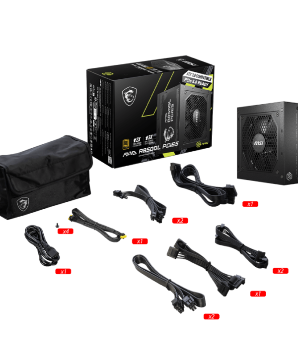 ALIMENTATION MSI MAG A850GL PCIE5 850W 80+ GOLD