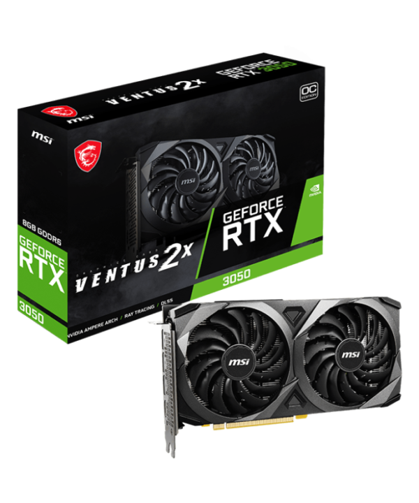 Carte graphique RTX 3050 MSI VENTUS 2X 8G OC