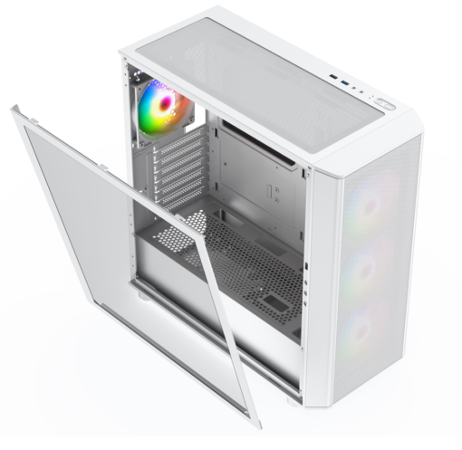 Boitier Gaming RAIDMAX X606 White 4FANS ARGB – Image 4