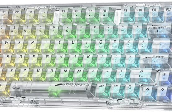 Clavier Gaming MAGMA FIORA 60% Crystal  RED SWITCH Wired +Bluetooth + 2.4 Ghz