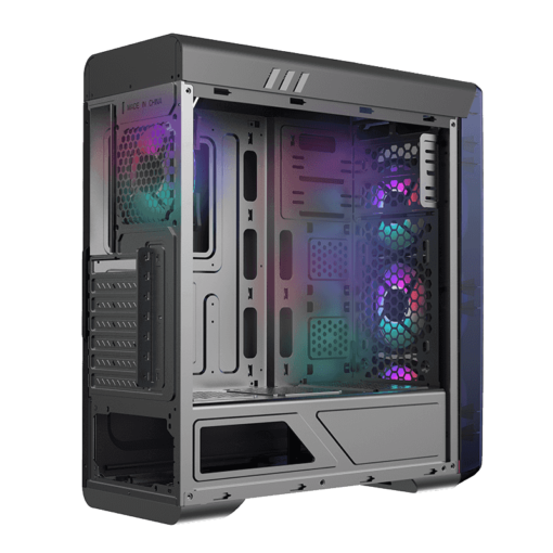 Boitier gaming GAMEMAX MoonLight FRGB BK 4FANS RGB – Image 3