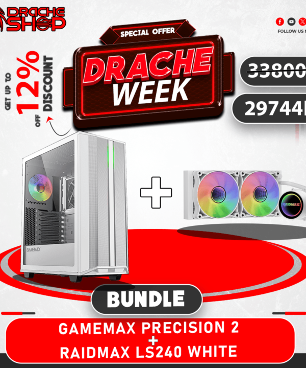 Combo Gamemax Precesion 2 + Water Cooling Raidmax LS 240 White