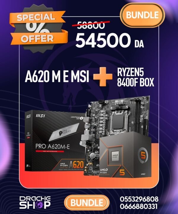 Combo A620m E MSI + Ryzen 5 8400F