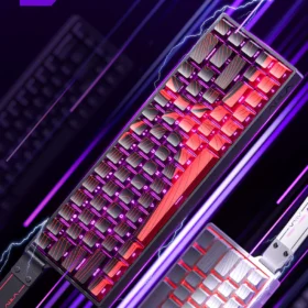 Clavier Gaming mécanique 60% AULA WIN60 HE MAX White