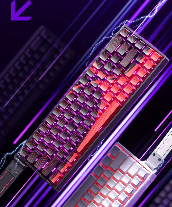 Clavier Gaming mécanique 60% AULA WIN60 HE MAX White