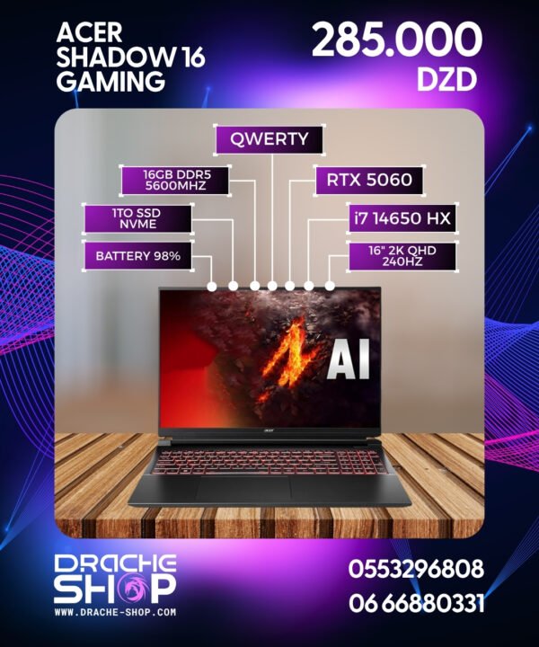 Acer shadow 16 gaming USED