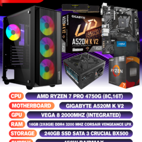 CONFIG AMD RYZEN 7 PRO 4750G+VEGA 8