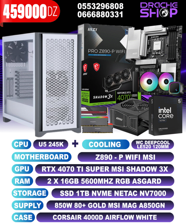 CONFIG INTEL ULTRA 5 245K+RTX 4070 TI SUPER