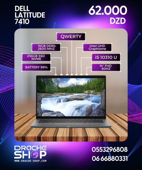 Dell latitude 7410 I5 10310U RAM 16 SSD 256 GO USED