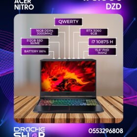 Laptop Acer Nitro 5 I7 10875H RAM 16 SSD 512 USED