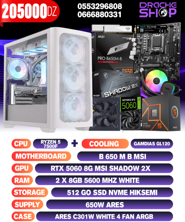 CONFIG Ryzen 5 7500F+Rtx 5060 8g