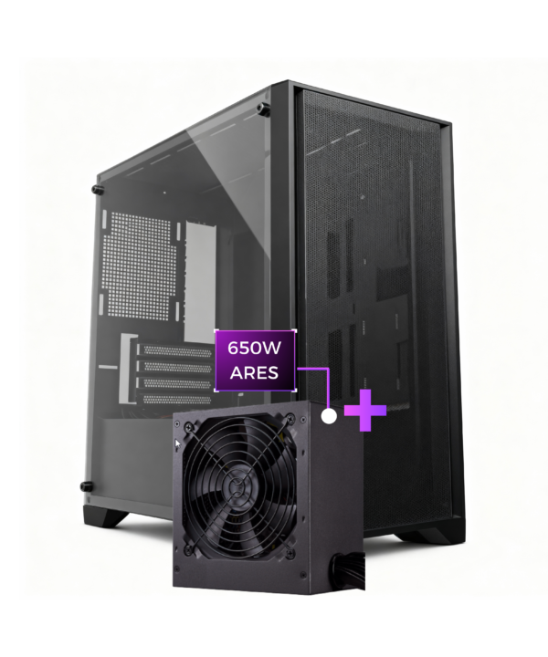 Case Ares B02M BLACK+PSU 650W