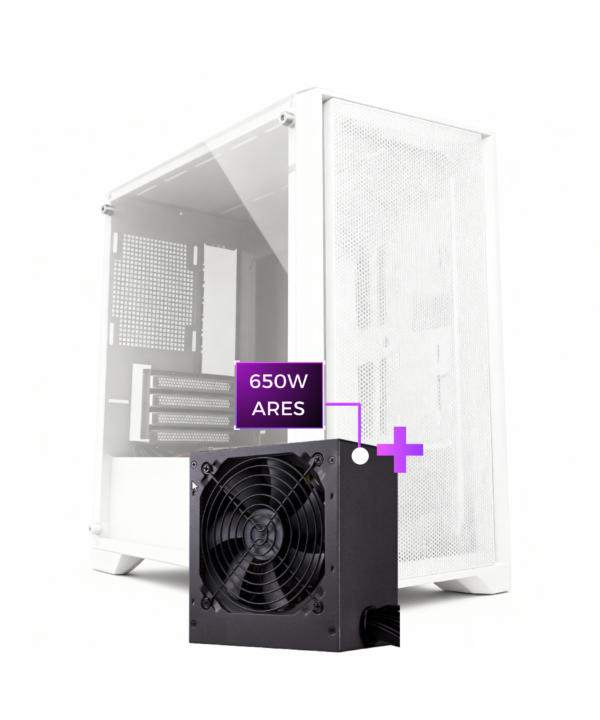 Case Ares B02M WHITE+PSU650W