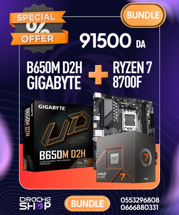 BUNDEL R7 8700F+B650M D2H GIGABYTE