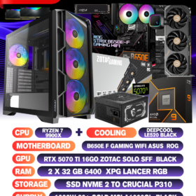 CONFIG Ryzen 7 9900X+Rtx 5070 ti 16Go