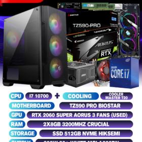 CONFIG I7 10700 +RTX 2060 Super Aorus 3 fans (GPU USED)