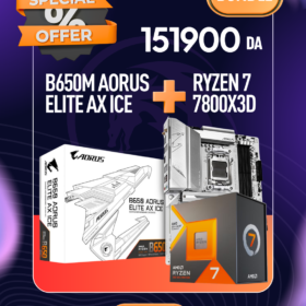 Bundel RYZEN 7 7800x3d+ MOTHER B650m aorus elite ax ice